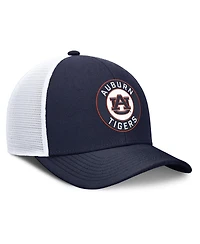 Nike Men's Navy/White Auburn Tigers Rise Primetime Performance Trucker Adjustable Hat