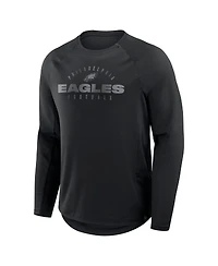 Fanatics Men's Black Philadelphia Eagles Coverage Scheme Long Sleeve T-Shirt