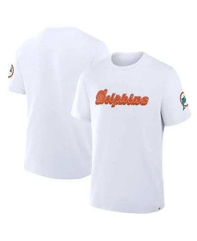 Fanatics Men's White Miami Dolphins Elevated Classic Legacy T-Shirt