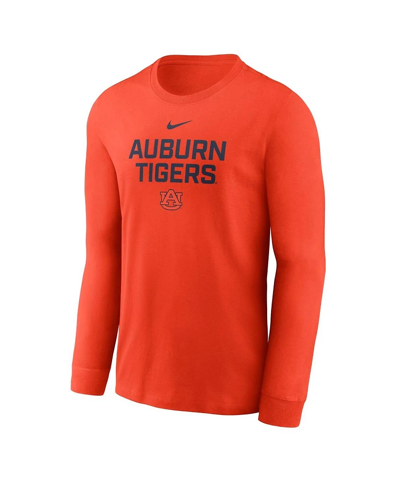 Nike Men's Orange Auburn Tigers 2025 Sideline Dri-fit Long Sleeve T-Shirt