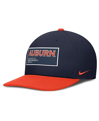 Nike Men's Navy/Orange Auburn Tigers 2025 On-Field Patch Pro Dri-fit Snapback Hat