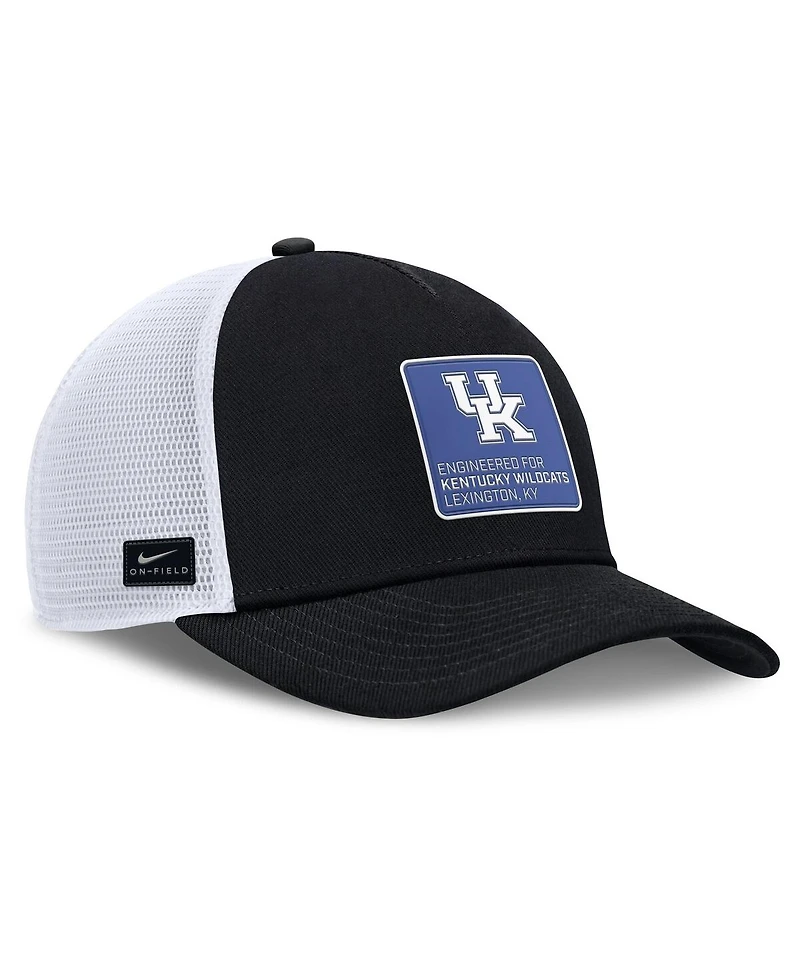 Nike Men's Black/White Kentucky Wildcats 2025 On-Field Rise Engineered Trucker Adjustable Hat