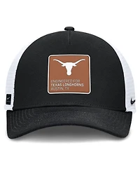 Nike Men's Black/White Texas Longhorns 2025 On-Field Rise Engineered Trucker Adjustable Hat