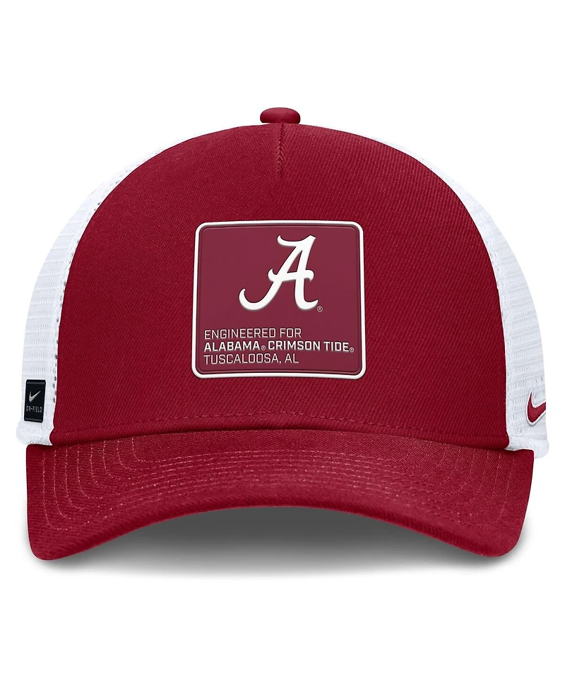 Nike Men's Crimson/White Alabama Crimson Tide 2025 On-Field Rise Engineered Trucker Adjustable Hat