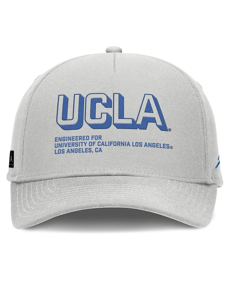 Jordan Men's Gray Ucla Bruins 2025 Sideline Dust Pinched Rise Adjustable Hat