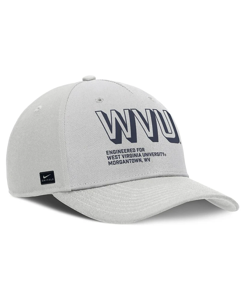 Nike Men's Gray West Virginia Mountaineers 2025 Sideline Dust Pinched Rise Adjustable Hat