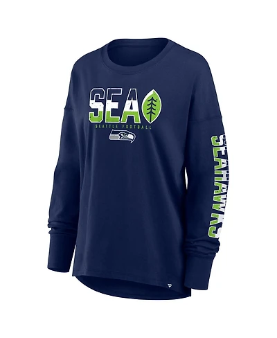 Fanatics Women's College Navy Seattle Seahawks Hometown Legacy Long Sleeve T-Shirt