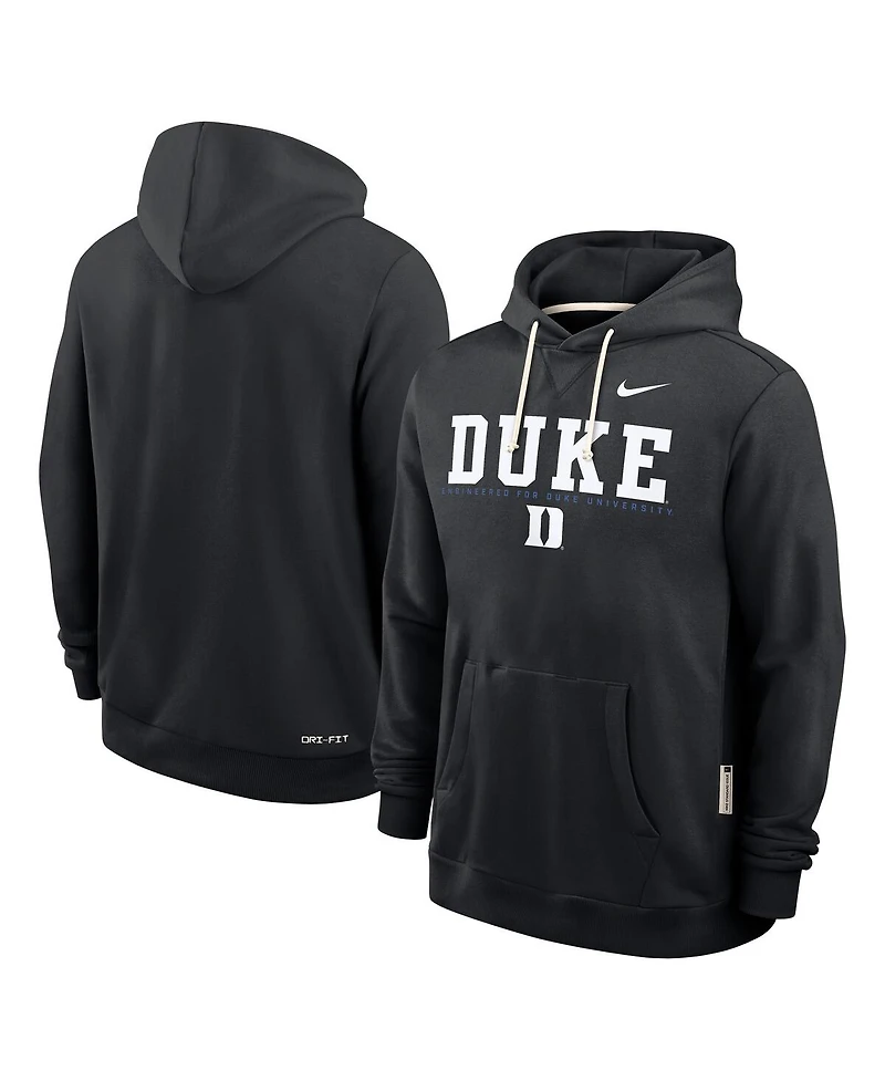 Nike Men's Black Duke Blue Devils 2025 Sideline Standard Issue Dri-fit Hoodie