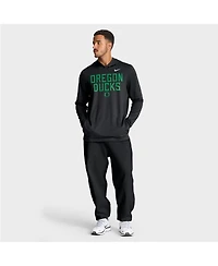 Nike Men's Oregon Ducks 2025 Sideline Performance Long Sleeve Hoodie T-Shirt