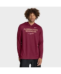 Nike Men's Garnet Florida State Seminoles 2025 Sideline Performance Long Sleeve Hoodie T-Shirt