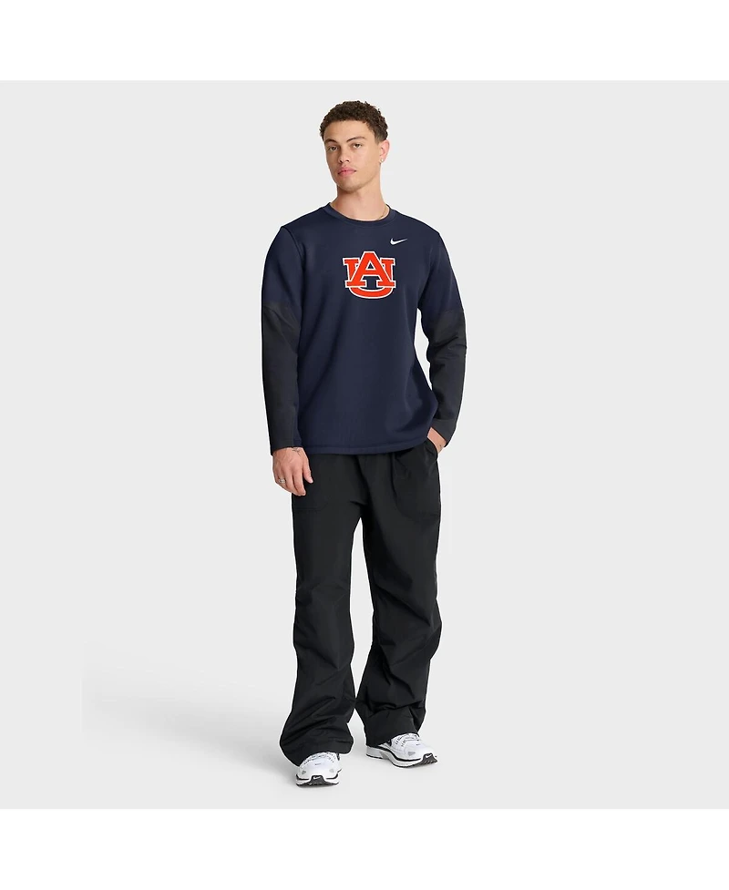 Nike Men's Navy Auburn Tigers 2025 Sideline Coach Dri-fit Long Sleeve T-Shirt