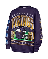 '47 Brand Women's Purple Minnesota Vikings Go Big Oversized Pullover Sweatshirt