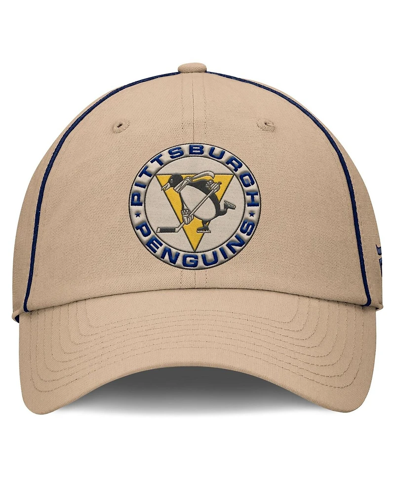 Fanatics Men's Cream Pittsburgh Penguins Heritage Setoff Adjustable Hat