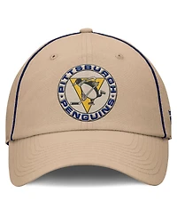 Fanatics Men's Cream Pittsburgh Penguins Heritage Setoff Adjustable Hat