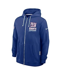 Nike Men's Royal New York Giants Sideline Standard Issue Utility Player Dri-fit Full-Zip Hoodie