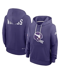 Nike Women's Purple Minnesota Vikings Sideline Standard Issue Throwback Dri-fit Hoodie