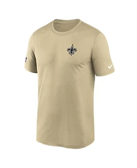 Nike Men's Gold New Orleans Saints Sideline Alt Pack Small Logo Legend Performance T-Shirt