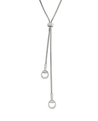 Steve Madden Rhodium Collegiate Link Y-Necklace