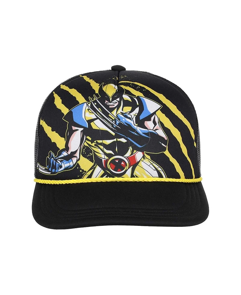 Lids Men's Black Wolverine Big Front Foam Trucker Adjustable Hat
