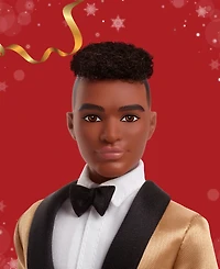Barbie 2025 Holiday Ken Doll Dark Brown Hair