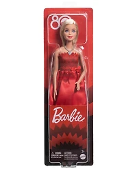 Barbie Mattel 80th Anniversary Celebration Fashion Doll Wearing Dress with Accessories