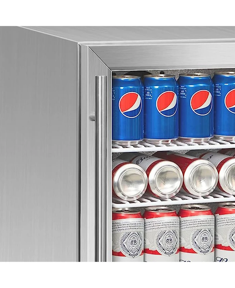 IceJungle 5.3 Cu. Ft. 160 Can Under Counter Freestanding Beverage Drink Fridge