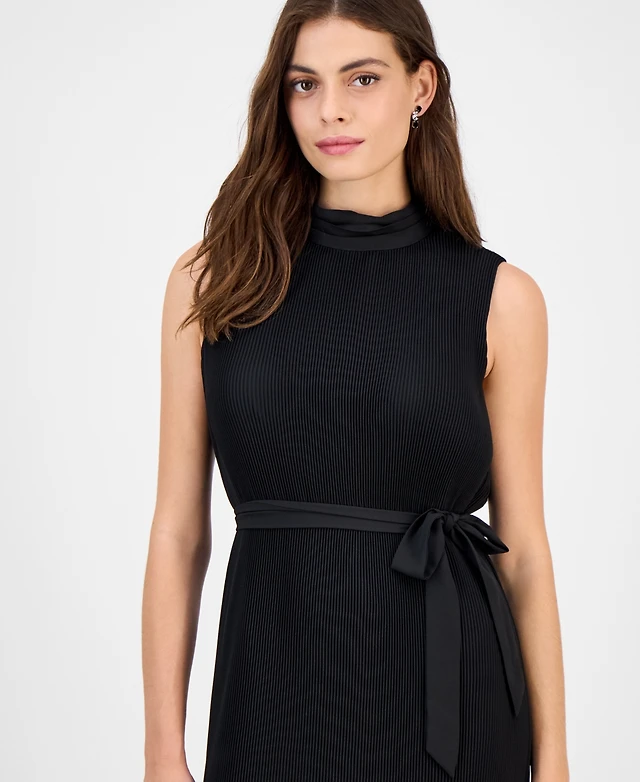 sam edelman sleeveless pleated midi dress Sam Edelman Womens Sleeveless Pleated Midi Dress