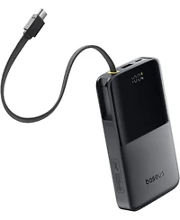 Baseus Portable Charger, 22.5W Pd Fast Charging 10000mAh Power Bank, Built-in Braided Usb C Cable Battery Pack, Travel Essentials Portable Phone Charg