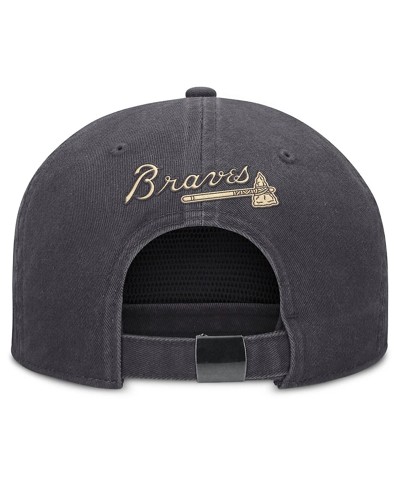 Nike Men's Anthracite Atlanta Braves Monotone Pro Adjustable Hat