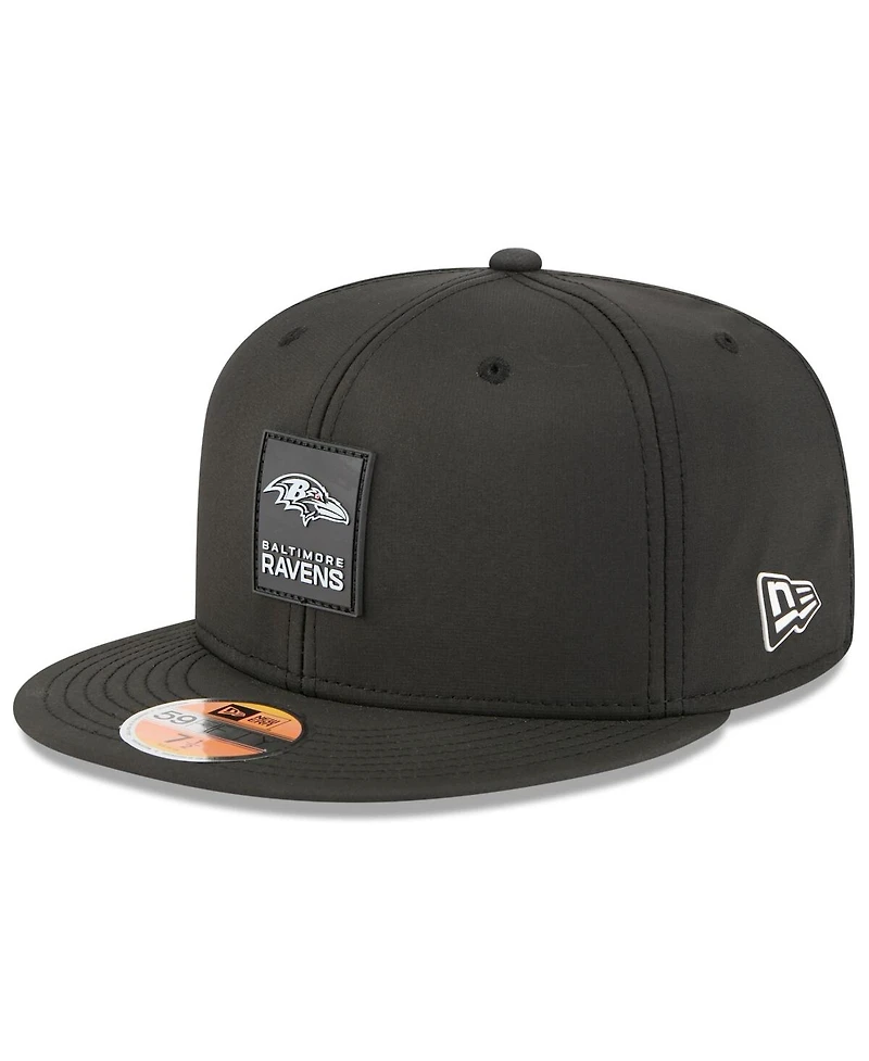 New Era Men's Black Baltimore Ravens 2025 Sideline 59FIFTY Fitted Hat