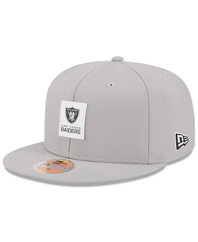 New Era Men's Gray Las Vegas Raiders 2025 Sideline 59FIFTY Fitted Hat