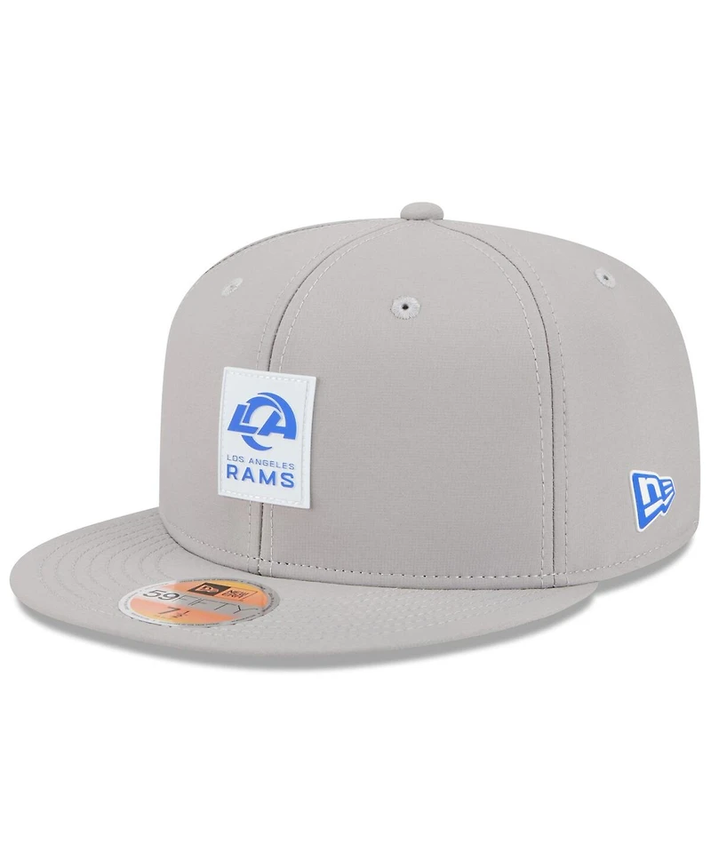 New Era Men's Gray Los Angeles Rams 2025 Sideline 59FIFTY Fitted Hat