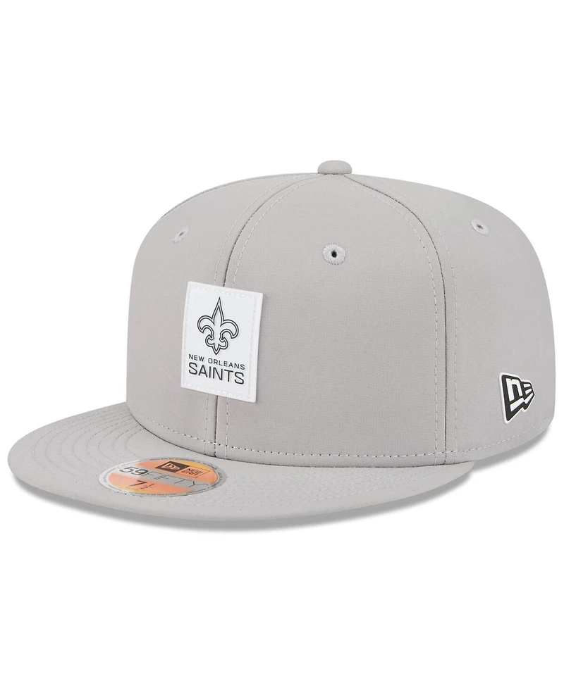 New Era Men's Gray Orleans Saints 2025 Sideline 59FIFTY Fitted Hat