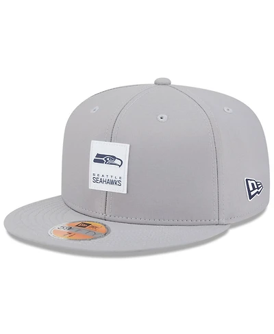 New Era Men's Gray Seattle Seahawks 2025 Sideline 59FIFTY Fitted Hat
