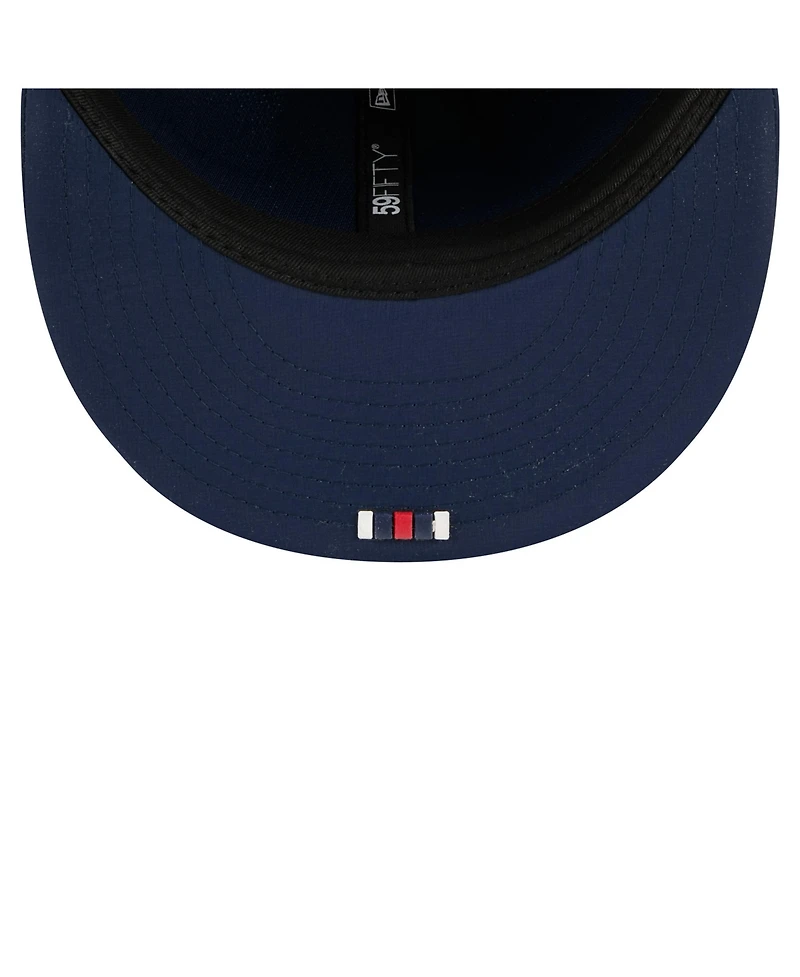 New Era Men's Navy England Patriots 2025 Sideline 59FIFTY Fitted Hat