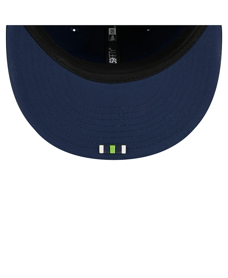 New Era Men's College Navy Seattle Seahawks 2025 Sideline 59FIFTY Fitted Hat