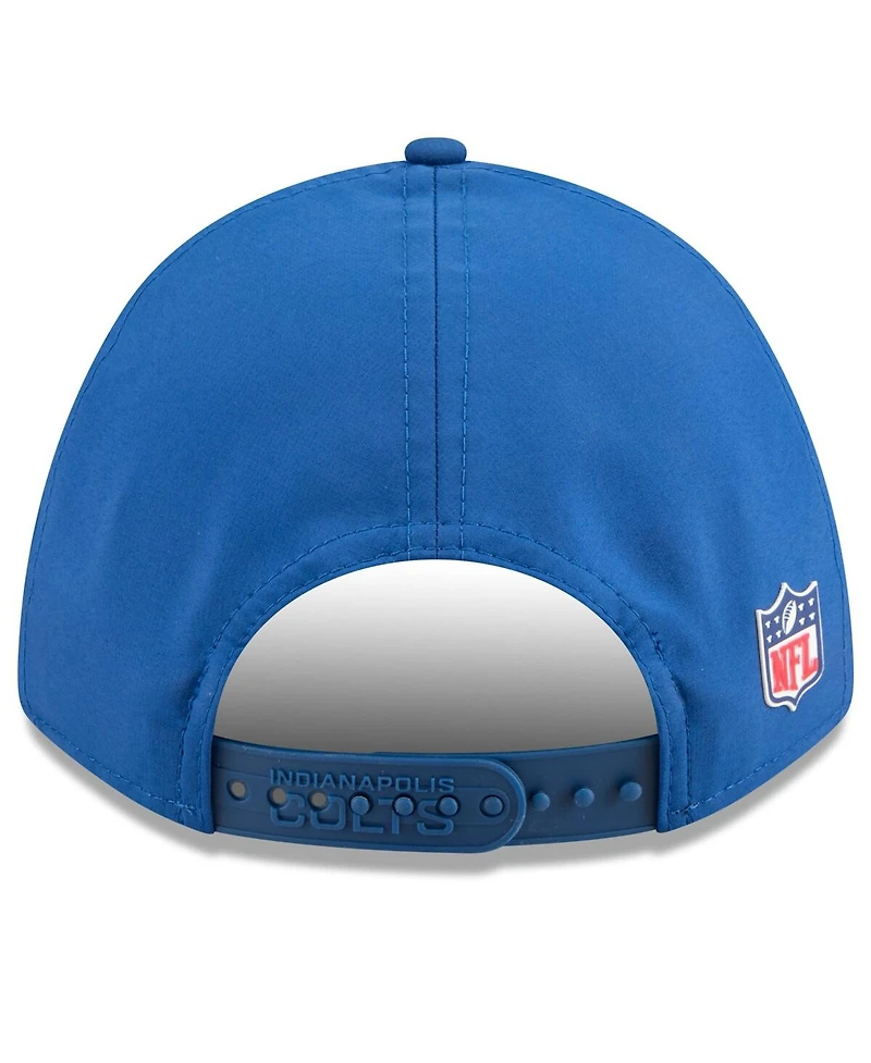 New Era Big Boys and Girls Royal Indianapolis Colts 2025 Sideline 9FORTY Adjustable Hat