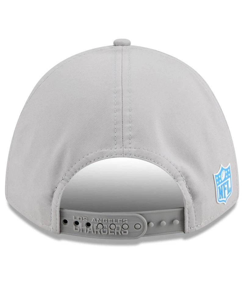 New Era Men's Gray Los Angeles Chargers 2025 Sideline M-crown 9FORTY Adjustable Hat