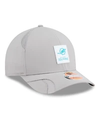 New Era Men's Gray Miami Dolphins 2025 Sideline M-crown 9FORTY Adjustable Hat