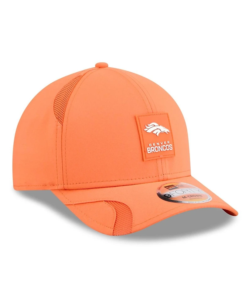 New Era Men's Orange Denver Broncos 2025 Sideline M-crown 9FORTY Adjustable Hat