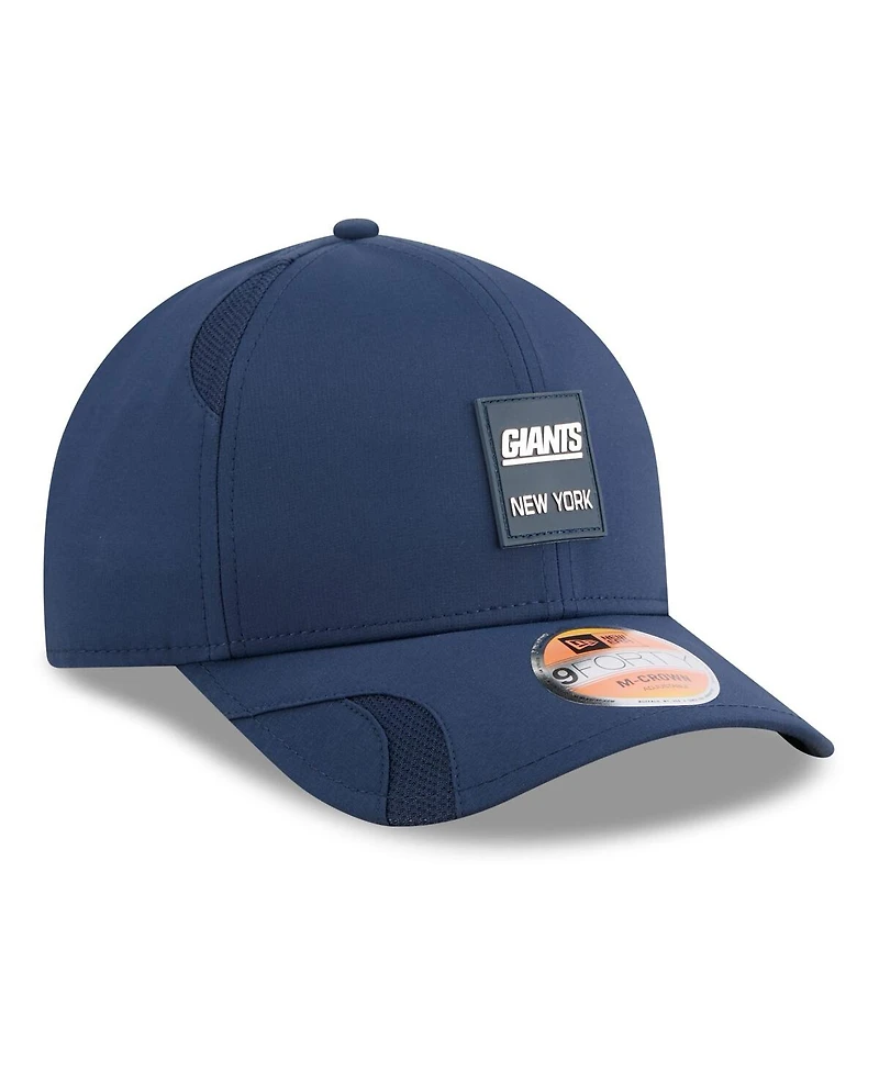 New Era Men's Navy New York Giants 2025 Sideline Throwback M-crown 9FORTY Adjustable Hat