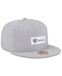 New Era Men's Gray Chicago Bears 2025 Sideline Split Panel 9FIFTY Snapback Hat