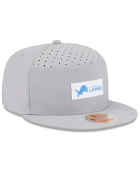 New Era Men's Gray Detroit Lions 2025 Sideline Split Panel 9FIFTY Snapback Hat