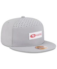 New Era Men's Gray San Francisco 49ers 2025 Sideline Split Panel 9FIFTY Snapback Hat