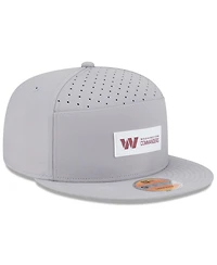 New Era Men's Gray Washington Commanders 2025 Sideline Split Panel 9FIFTY Snapback Hat