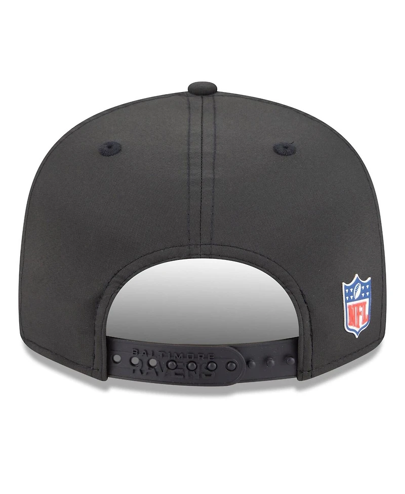 New Era Men's Baltimore Ravens 2025 Sideline Split Panel 9FIFTY Snapback Hat