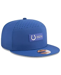 New Era Men's Royal Indianapolis Colts 2025 Sideline Split Panel 9FIFTY Snapback Hat