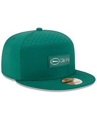 New Era Men's Green New York Jets 2025 Sideline Split Panel 9FIFTY Snapback Hat