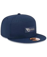New Era Men's Navy Tennessee Titans 2025 Sideline Split Panel 9FIFTY Snapback Hat