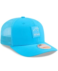 New Era Men's Blue Carolina Panthers 2025 Sideline 9SEVENTY Trucker Adjustable Hat